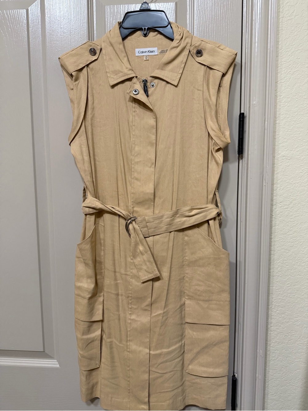 Calvin Klein tan dress